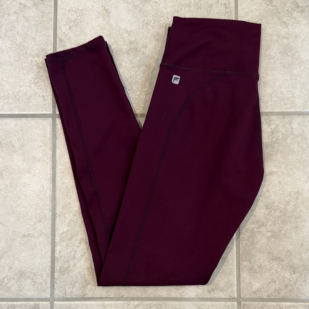 Women’s Fabletics Burgundy High Waisted Leggings